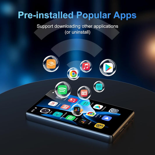 MP3 Player mit Bluetooth & WLAN, Touchscreen, Android, Grau