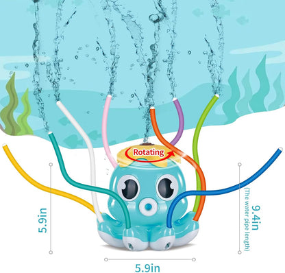 Wasserspielzeug Oktopus-Sprinkler ab 3 Jahre, Oktopus-Blau