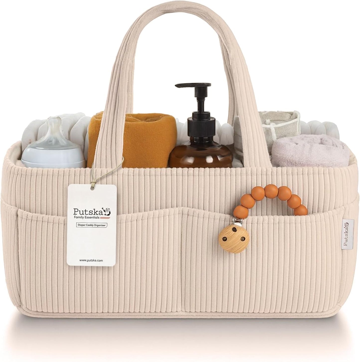 Baby Windel Organizer für Wickeltisch, Cream