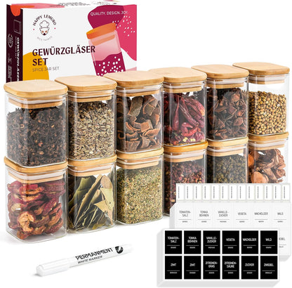 Gewürzgläser-Set, 12 x 180ml