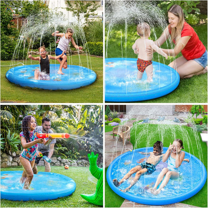 Splash Pad - Sprinkler-Wassermatte für Kinder & Haustiere, Blau