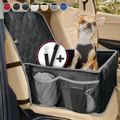 Wasserdichter Hundeautositz, Schwarz-Grau