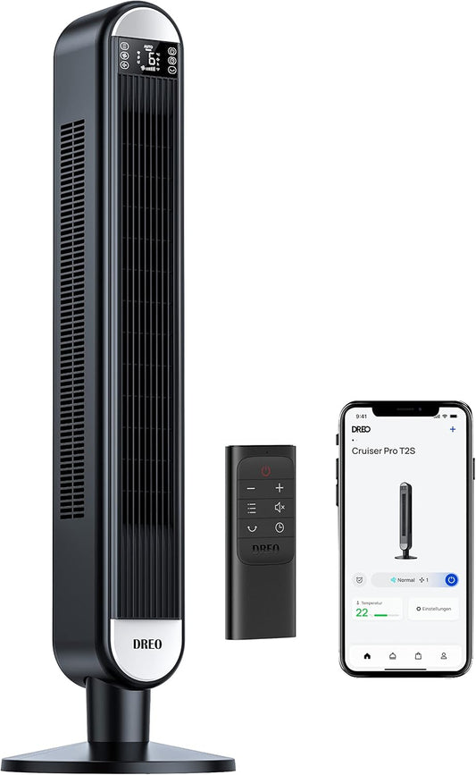 Smarter Turmventilator - Cruiser Pro T2S, Schwarz