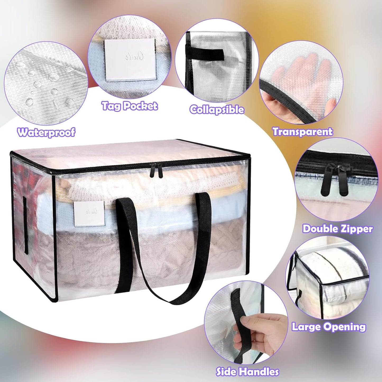 4-teiliges Umzugstaschen-Set, 90L