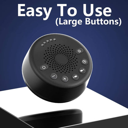 White Noise Maschine mit Schlaf-Timer Funktion, Schwarz Ohne Licht