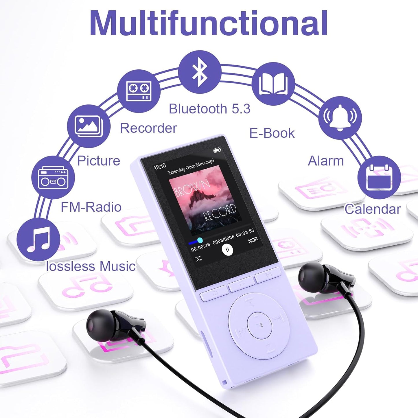 MP3-Player mit Bluetooth, Violet