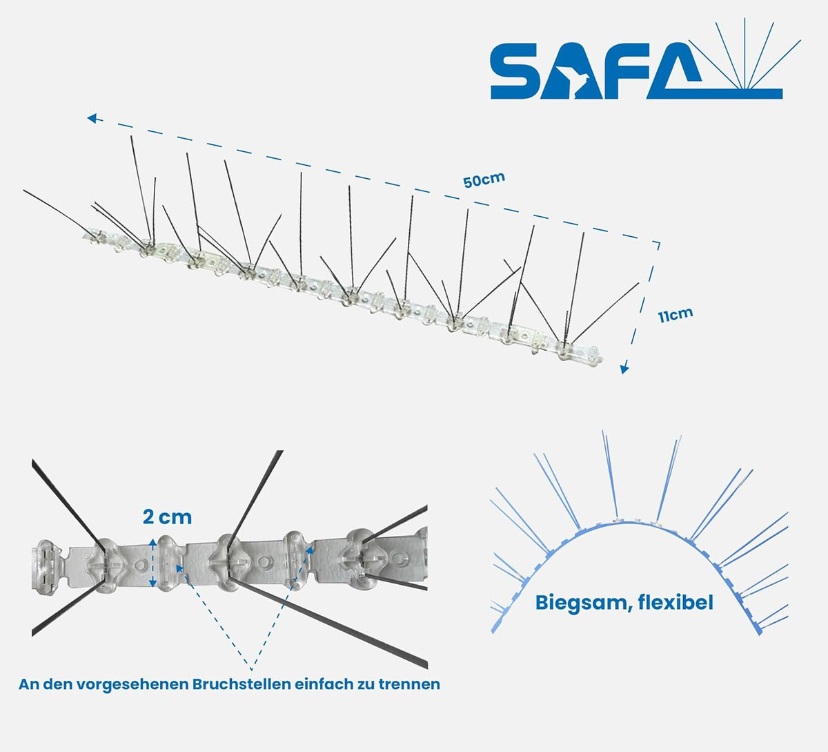 10 m Taubenspikes für Vogelabwehr