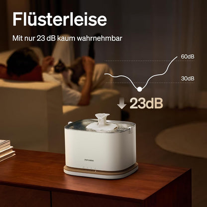 Upgrade Katzenbrunnen mit App-Überwachung, Weiss 3L