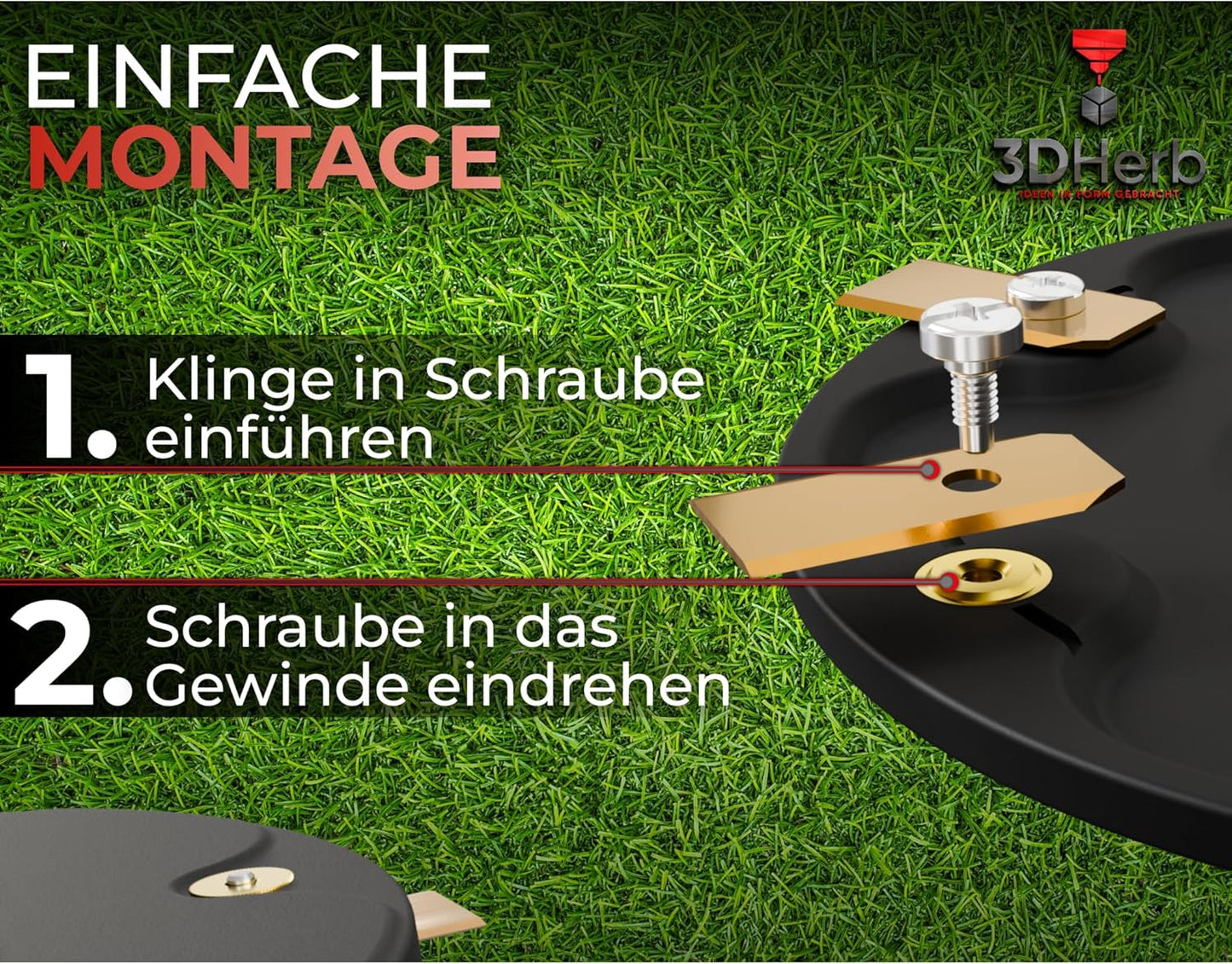 Ersatzmesser-Set für Mähroboter (30 Klingen), 30er Set Klingen
