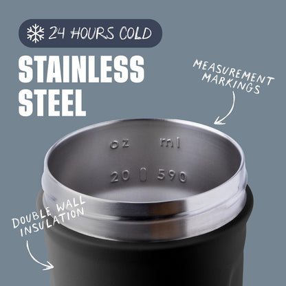 Thermoflasche mit BlenderBall, Schwarz Single