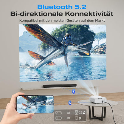 Mini Beamer mit Trapezkorrektur WiFi6