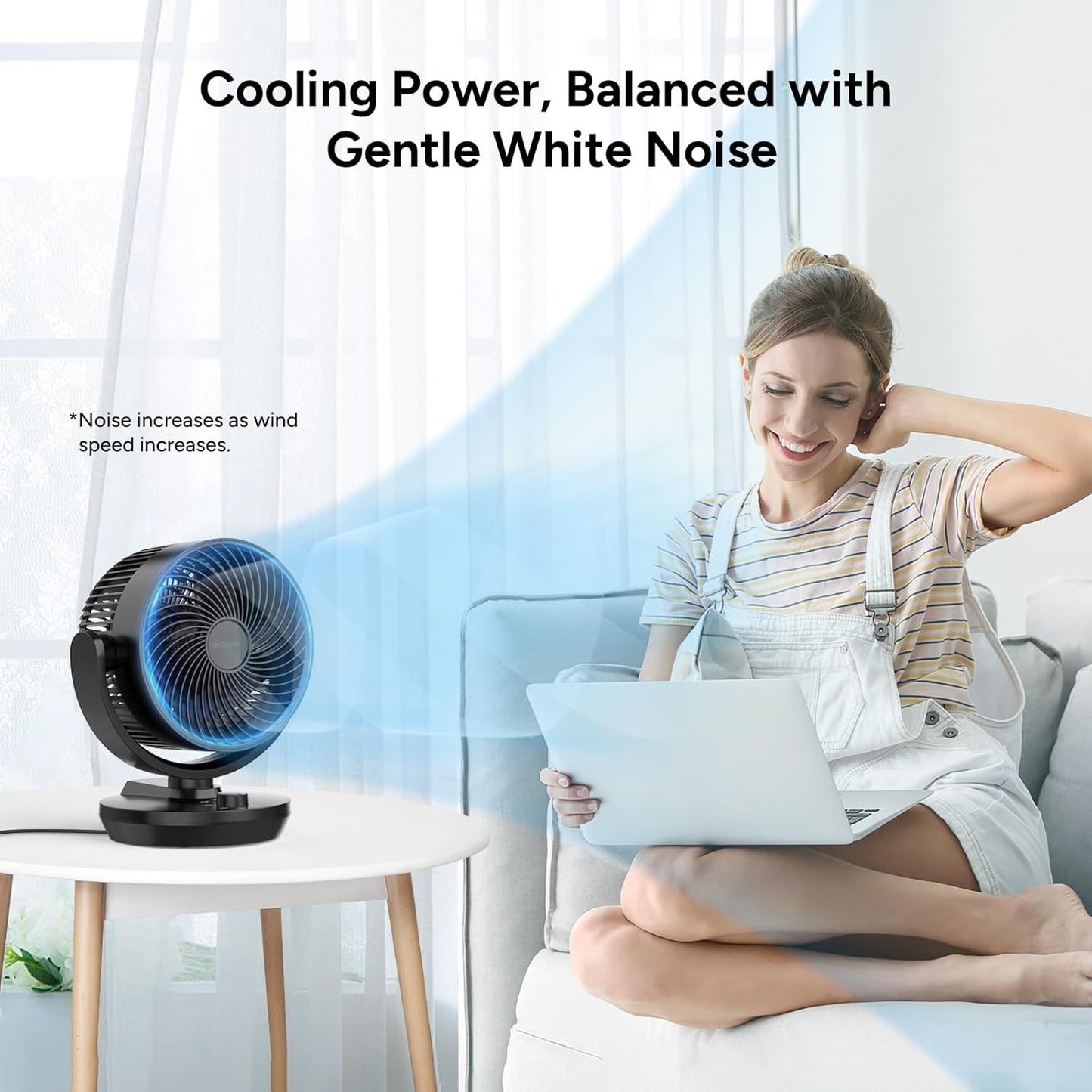 Leiser Tischventilator mit Oszillation (8 Zoll), 8 Inch(upgrade)