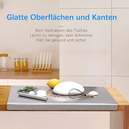 Edelstahl-Schneidebrett mit Rutschmatte