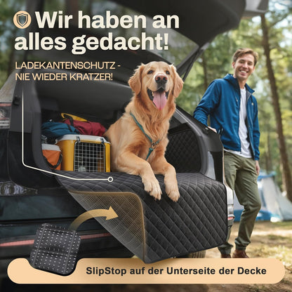Wasserdichter Kofferraumschutz, Schwarz Premium (Gesteppt)