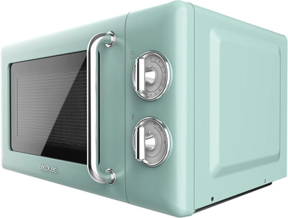 Retro Mikrowelle 20L mit Auftaufunktion, Mechanisch | Allein Serie 30 Grün