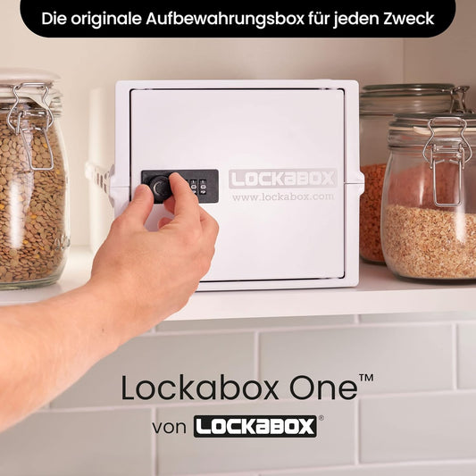 Abschliessbare Aufbewahrungsbox One mit Zahlenschloss, Opalweiss