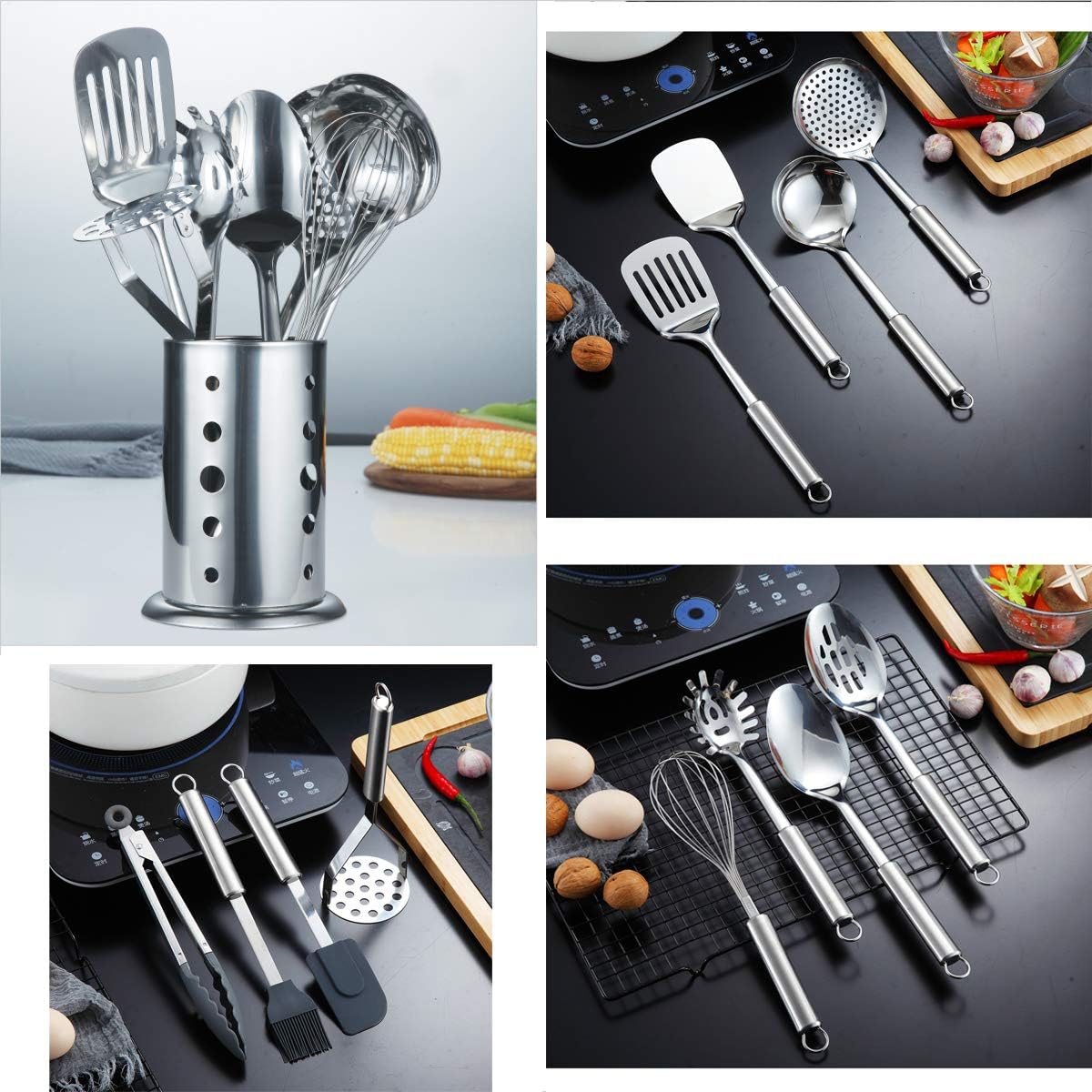 13-teiliges Küchenutensilien-Set mit Ständer