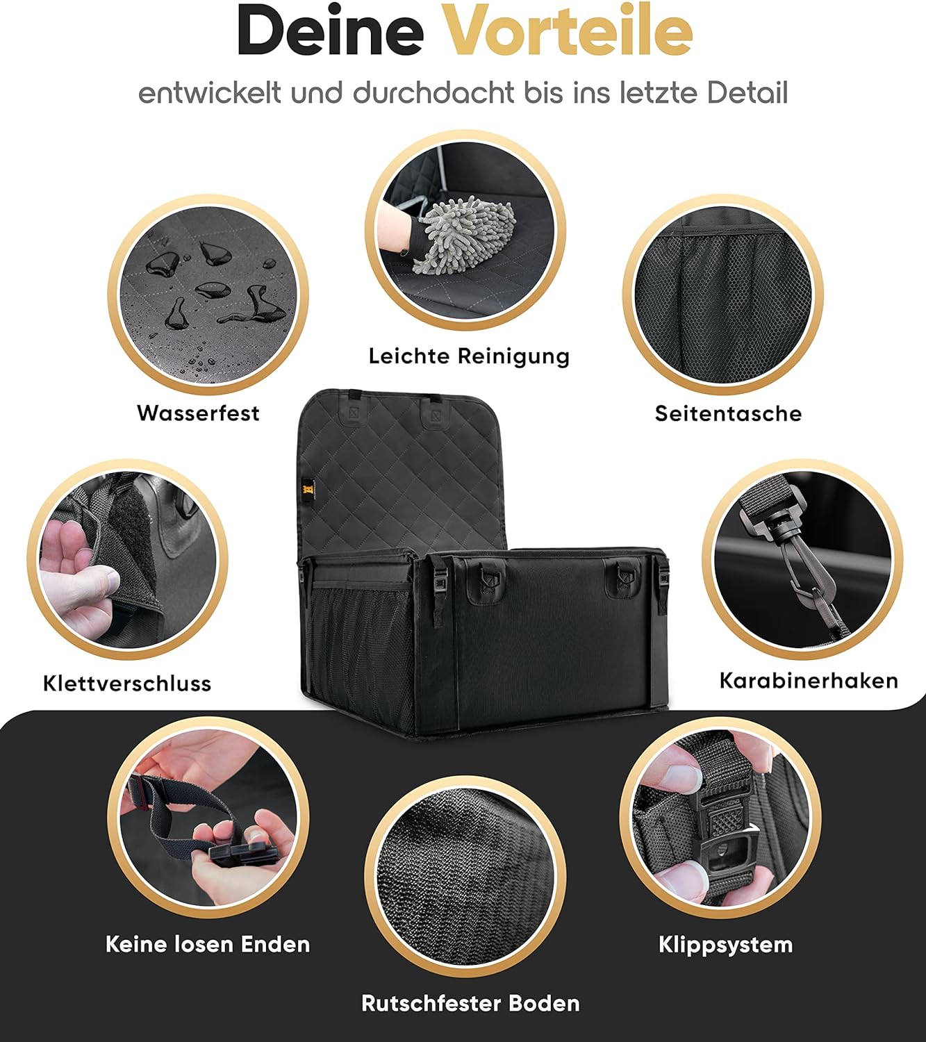 Hundeautositz, Schwarz