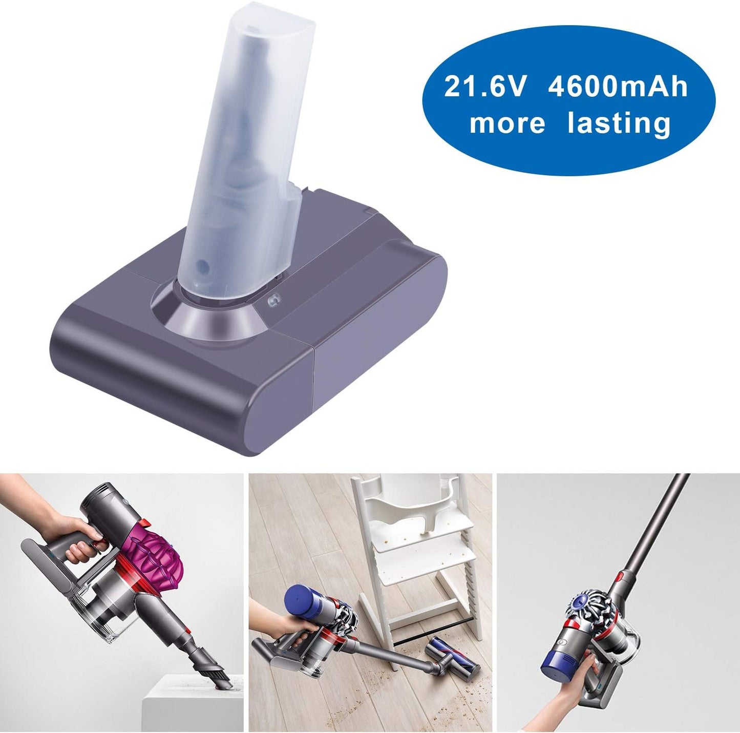 Ersatzakku für Dyson V7 Staubsauger-Modelle, V7 Akku Anzug