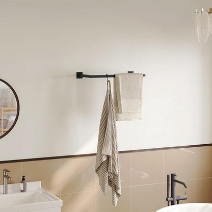 Kleiderstange für die Wand, Schwarz 64 cm