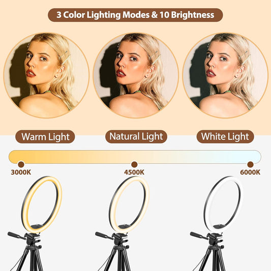 Ringlicht mit Stativ, 12 Zoll