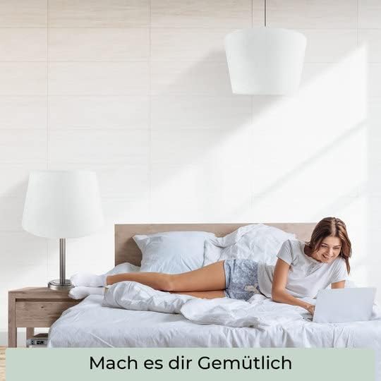 Lampenschirm, Weiss XL = ØU: 30cm | ØO: 23cm | H: 18cm