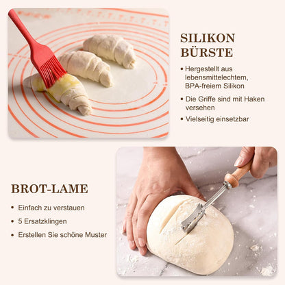 11-teiliges Sauerteig Starter-Set, Rundes Geschenkset