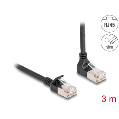 RJ45 Netzwerkkabel Cat.6A S/FTP Slim 90° oben gewinke