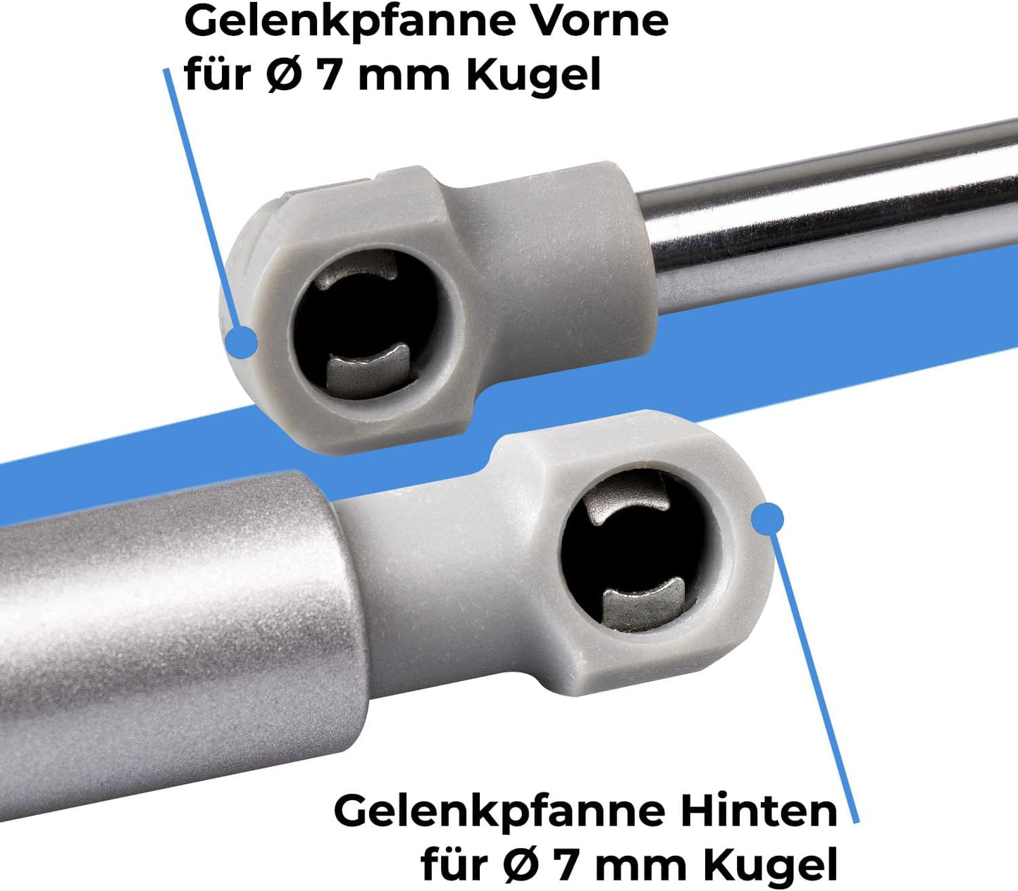 2 Stück Gasdruckfeder Ersatz für Lift-O-Mat, 1 Paar 450 N