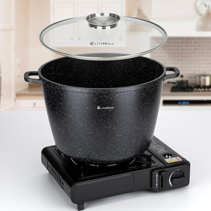 Kochtopf mit Antihaftbeschichtung, Induktion (15L), Schwarz 15L Ø 32 cm