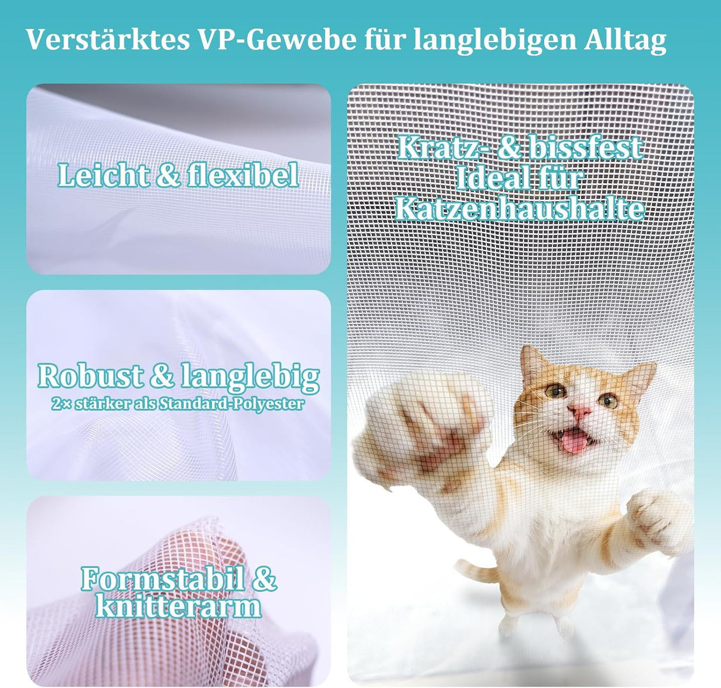 Insektenschutz-Türgitter, 80x200 cm Weiss