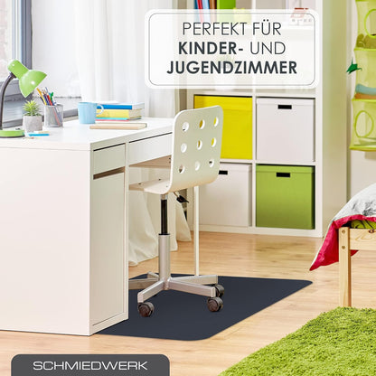Kratzfeste Bodenschutzmatte für Bürostühle, Fussbodenheizung geeignet, Anthrazit 120 x 145 cm
