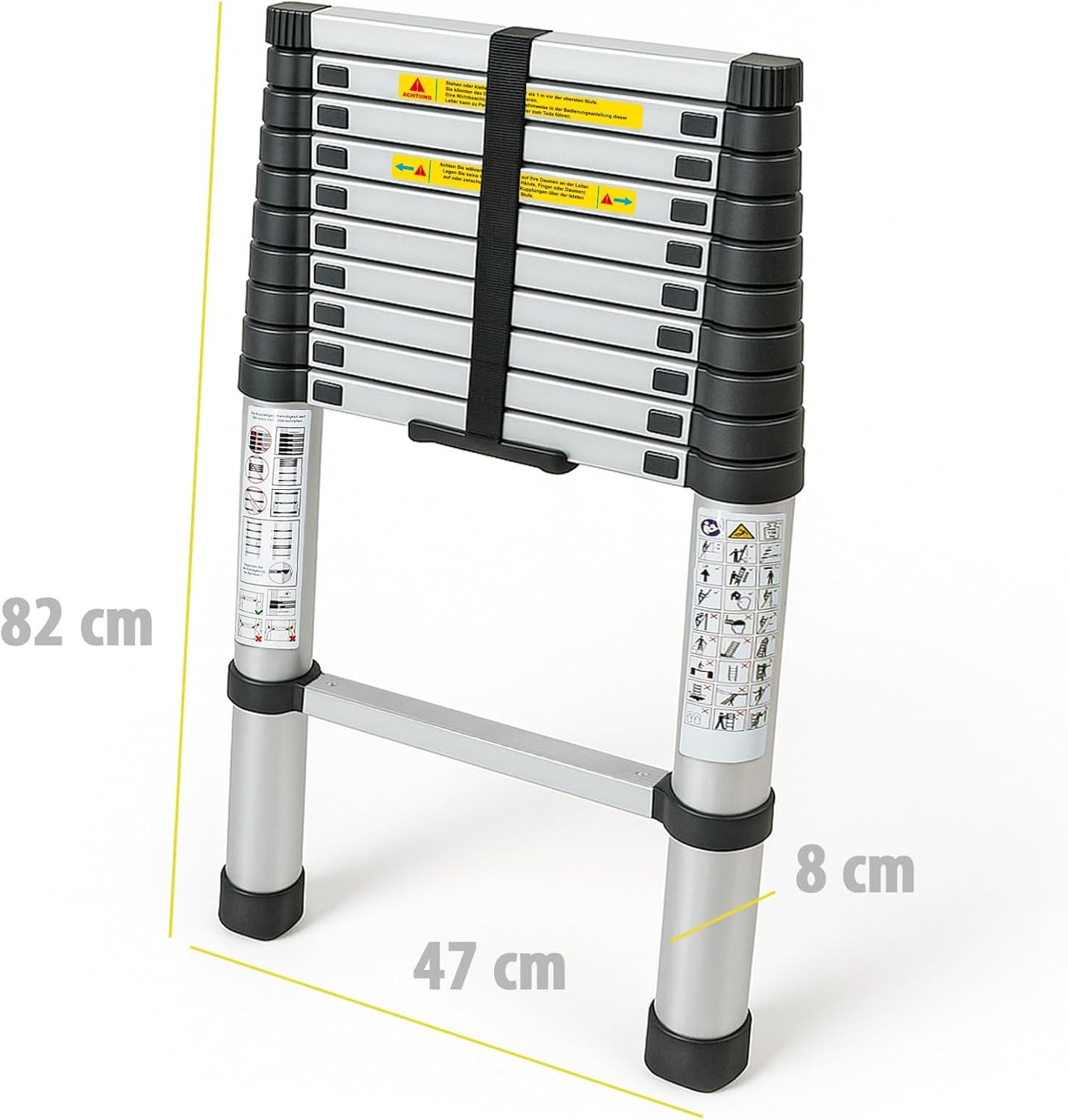 Teleskopleiter, ausziehbar, 11 Stufen, 3,2 Meter