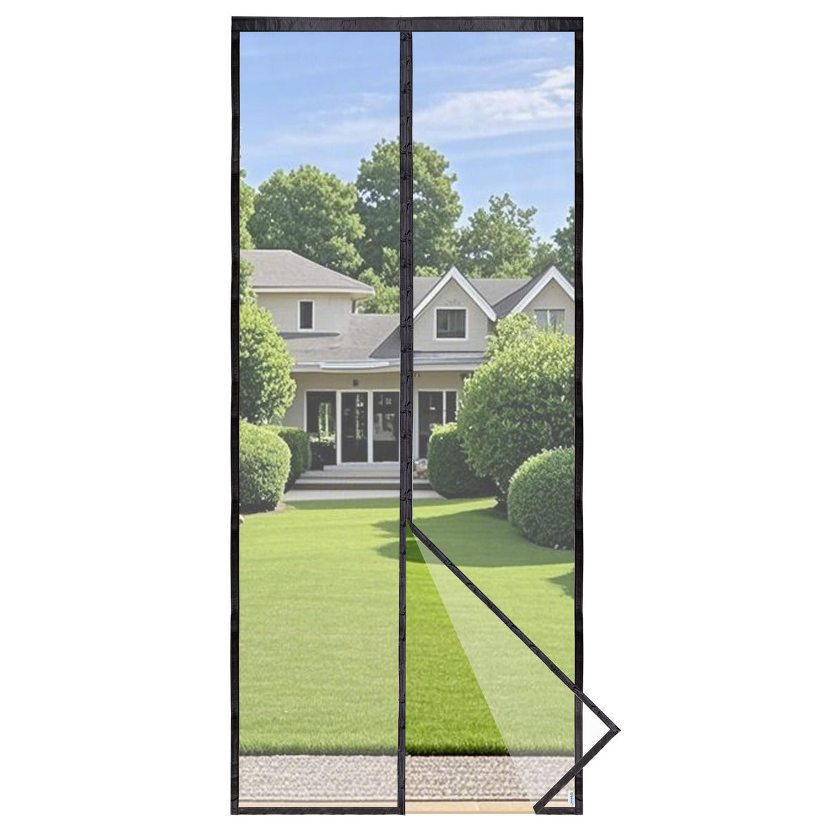 Magnetische Fliegengittertür Prime für Balkontüren, 90x200 cm Prime Schwarz