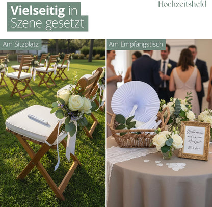 Runde Fächer für Hochzeit, 50 Stück, 50 Stück Runde Handfächer