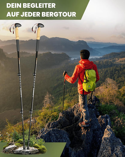 Trekkingstöcke mit Korkgriff, Aluminium