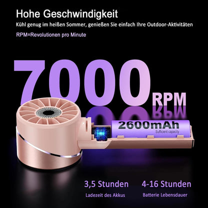 Mini-Handventilator, Rosa