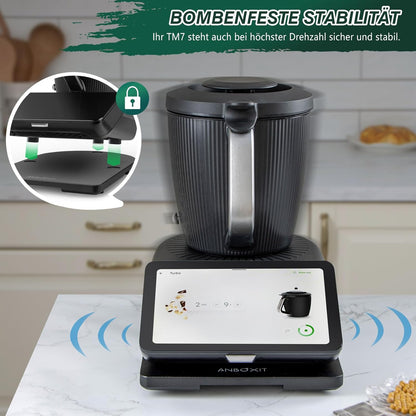 Gleitbrett für Thermomix TM7 mit Rollen, Schwarz