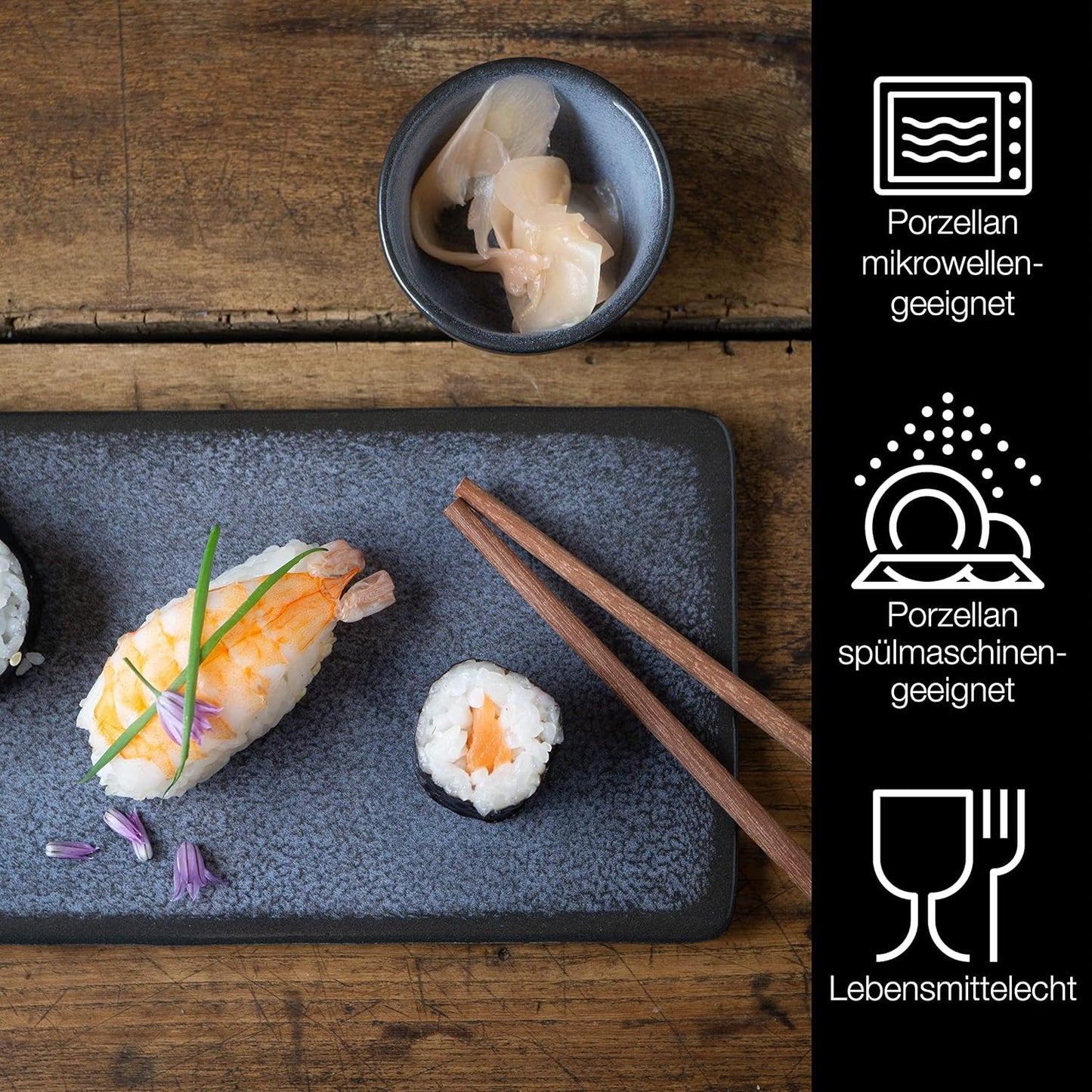Sushi Geschirr, Blau