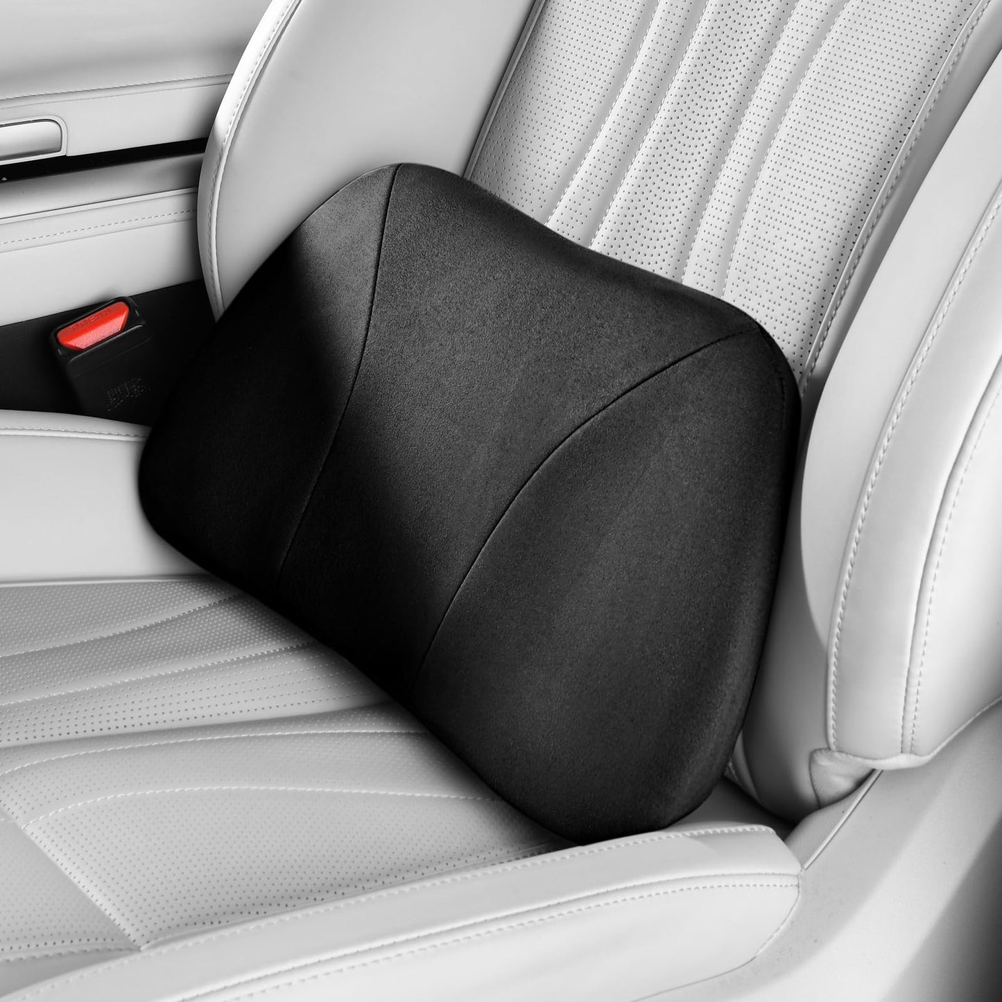 Lendenstützkissen mit Memory Foam für Auto & Büro, Schwarz