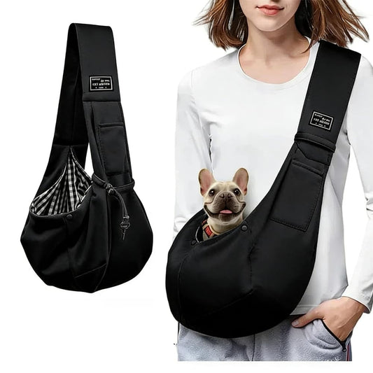 Wendbare Hundetragetasche bis 15 kg, Schwarz