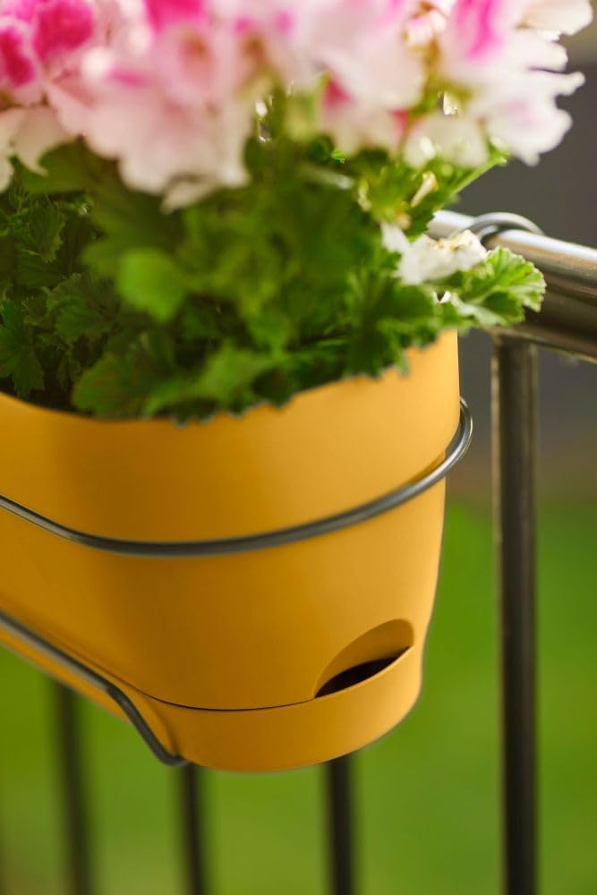 Vibia Campana Balkonkasten mit Wasserreservoir, Honig Gelb 50 cm