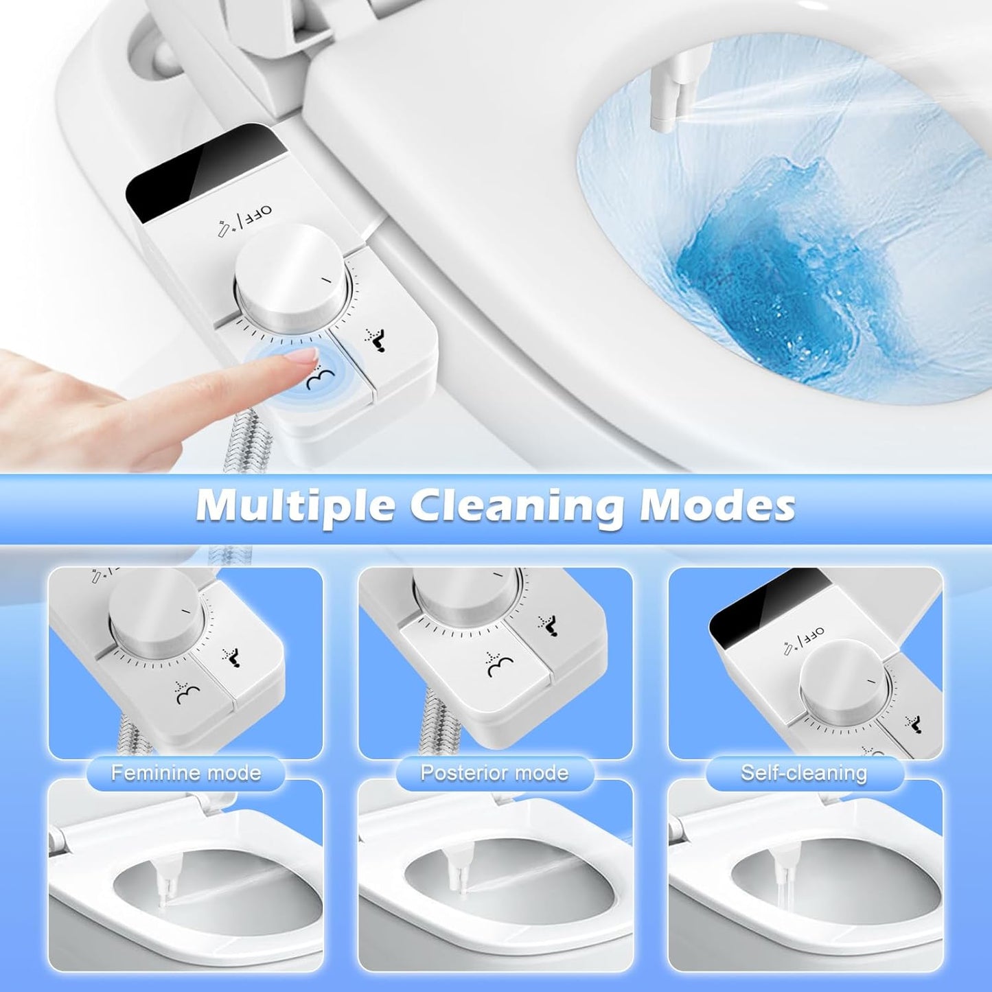 Bidet Toilettenaufsatz mit Doppeldüsen