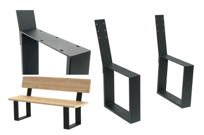 2er-Set Bankfüsse mit Lehne