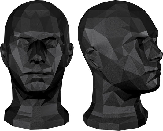 Deko-Mannequin Kopf für Helme und Brillen, Schwarz
