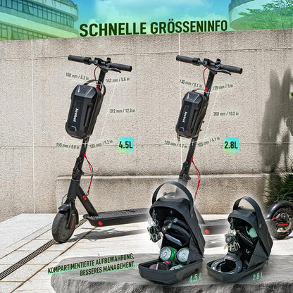 E-Scooter Tasche & Fahrradschloss Set, 2,8l mit Schloss/ Schnellspanner D