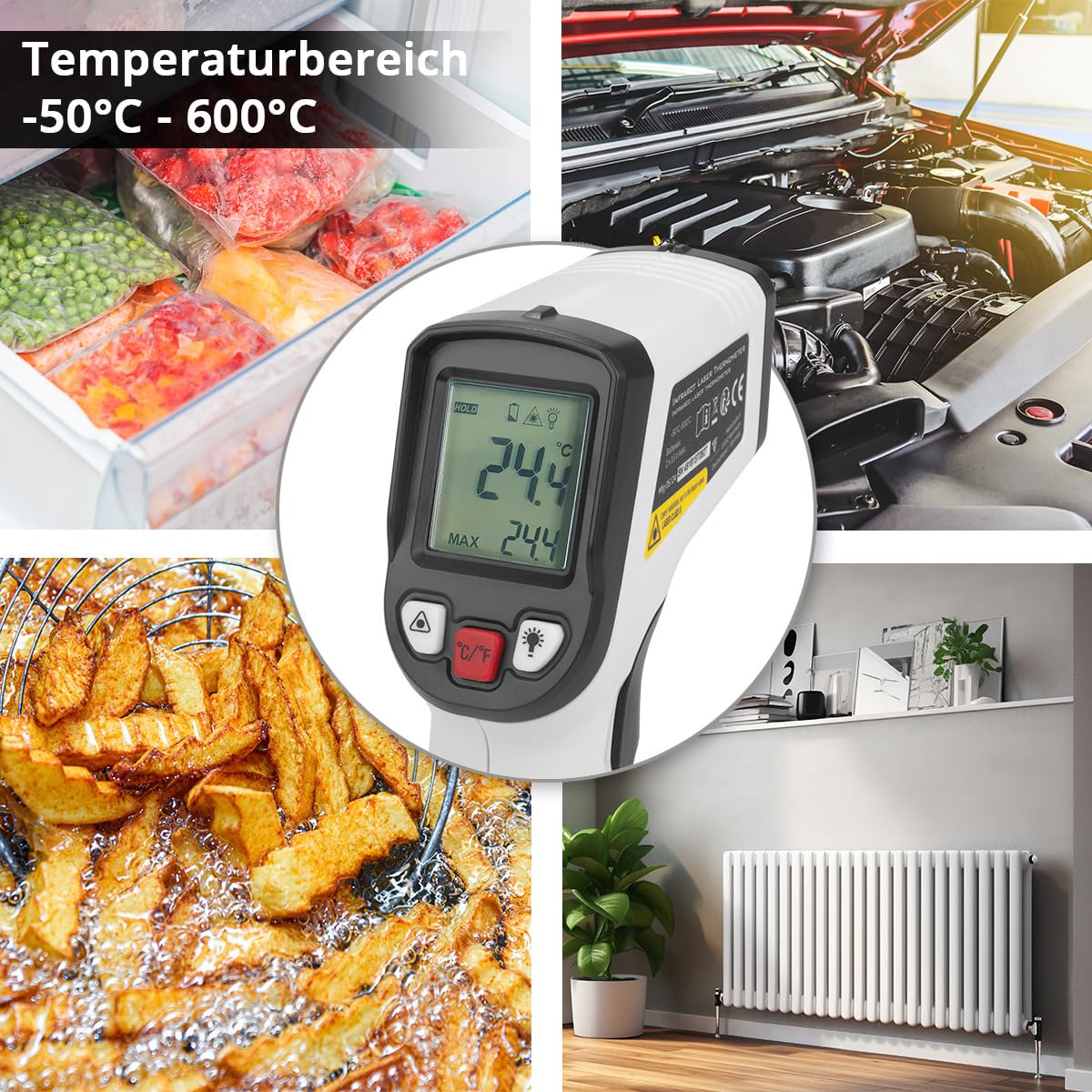Infrarot-Laser-Thermometer ILT-600 ST (Pyrometer)