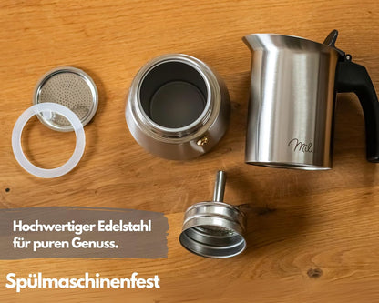 Espressokocher für Induktion mit Zubehör, 300 ml (Standard) Wood