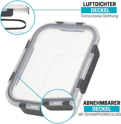 Glas-Frischhaltedosen-Set (5 Stück, 370 ml), 370 ml 5