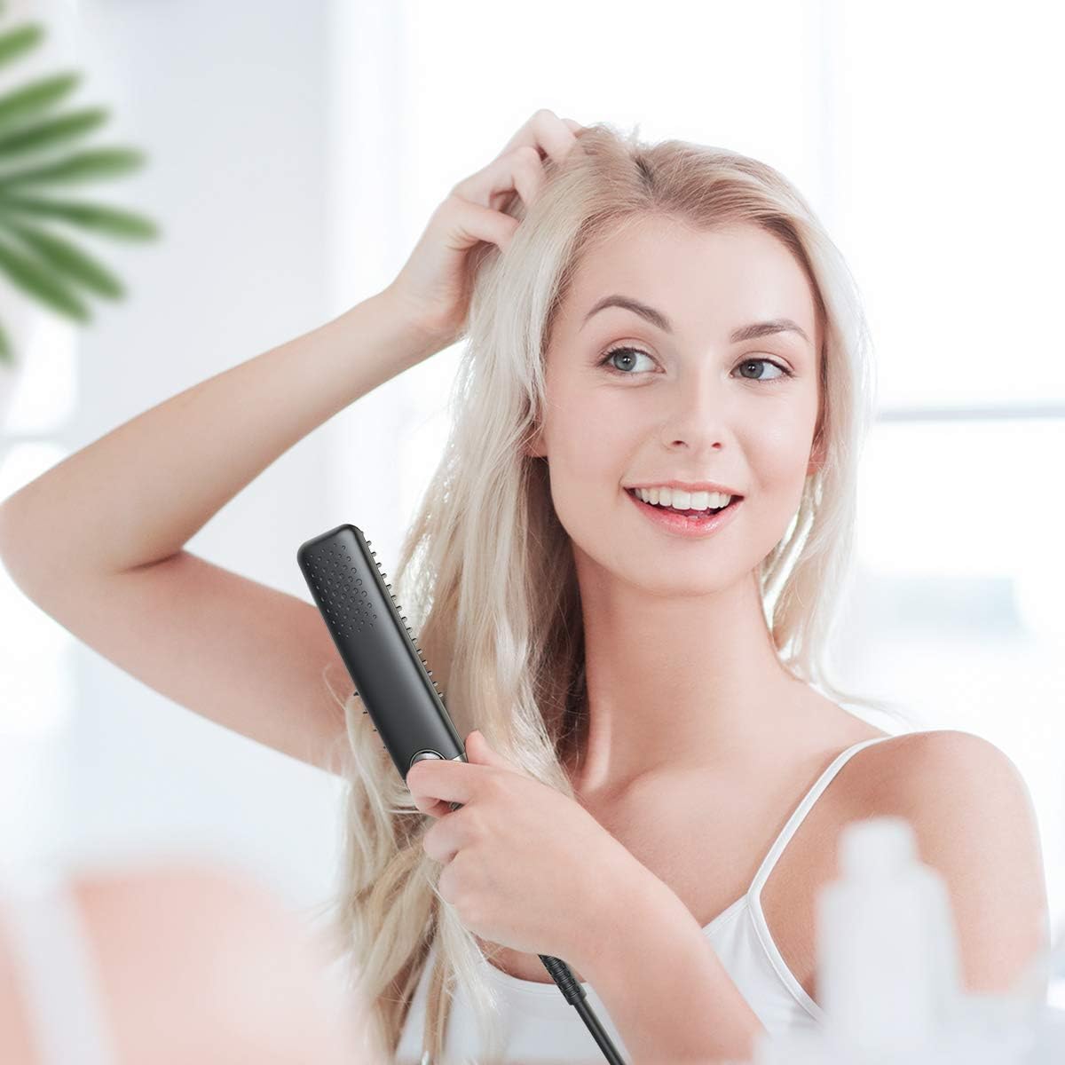 2-in-1 Haarglätter und Bartkamm